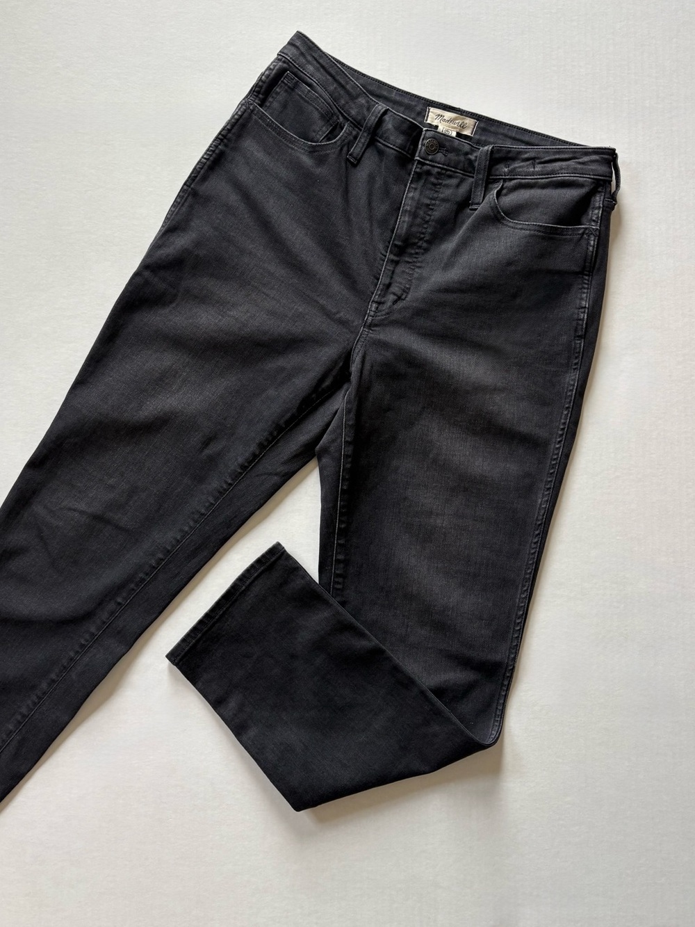 Madewell Curvy High-Rise Slim Straight Jeans Womens 31 Tall Black